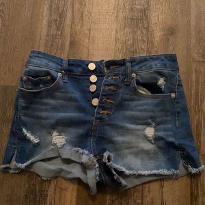 high waisted jean shorts